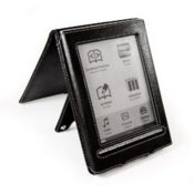 Tuff-Luv Black Leather Flip Case - Sony Touch Reader PRS-600