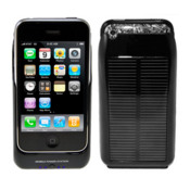 Solar Power Sleeve Charging Case - iPhone 3GS / 3G - Black
