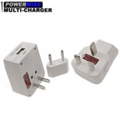 PowerWise World Travel Adapter With USB