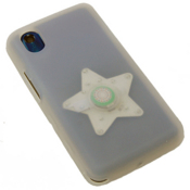 Flashing Star Silicone Case for LG KP500 Cookie - White