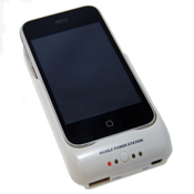 Solar Power Sleeve Charging Case - iPhone 3GS / 3G - White