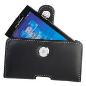 Sony Ericsson Xperia X10 Leather Horizontal Pouch - Black