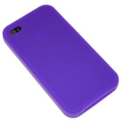 Silicone Case For iPhone 4 - Purple