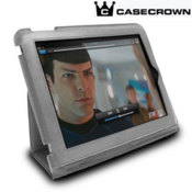CaseCrown iPad Canvas Horizontal Flip Stand - Silver