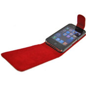 iPhone 4S / 4 Leather Style Flip Case - Red