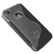 FlexiShield Wave Case For The iPhone 4 - Black / White