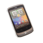 HTC Wildfire Diamante Hard Back Cover - Silver