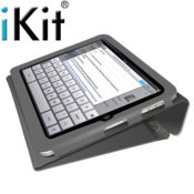 iKit Leather Folio Case for iPad - Grey