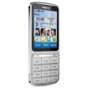 Sim Free Nokia C3 01i Touch and Type - Silver