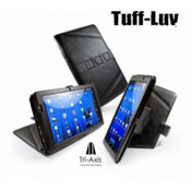 Tuff-Luv Tri-Axis 'Veggie' Faux Leather Case Cover For Archos 101 Internet Tablet - Black