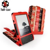 Tuff-Luv Multi-View Faux Leather Case Cover - Amazon Kindle Keyboard - Marakesh Red