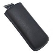 Valenta Slim Line Leather Pull Case - Black