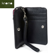 Knomo Leather Wristlet for iPhone 4S / 4 - Black