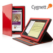 Cygnett Glam Leather Folio Case with Stand for iPad 2 - Red
