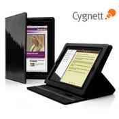 Cygnett Glam Leather Folio Case with Stand for iPad 2 - Black