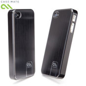 Case-Mate Barely There For iPhone 4S / 4 - Brushed Aluminium - Black