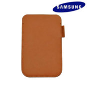 Genuine Samsung Galaxy S2 Leather Vertical Pouch Case - Tan