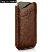 Beyzacases ID Slim Leather Case for iPhone 4S/4 - Brown