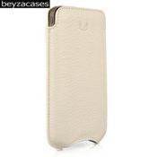 Beyzacases SlimLine Classic Leather Case for iPhone 4S/4 - White