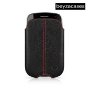 Beyza 'Zero' Series Leather Pocket for BlackBerry Bold 9900 - Black