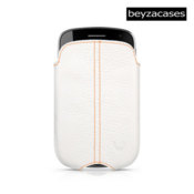 Beyza 'Zero' Series Leather Pocket for BlackBerry Bold 9900 - White