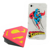 Superhero Protective Back Cover And Dock For iPhone 4/4S - Superman
