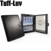 Tuff-Luv Scribe Folio Faux Leather Case For iPad 2 - Black