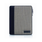 Belford Zip Folio For iPad / iPad 2 - Pewter Basket Weave