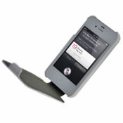 Slimline Carbon Fibre Style Flip Case for iPhone 4S / 4 - White