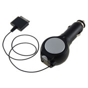 Retractable Car Charger With USB Port - iPhone/iPod
