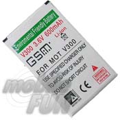 Replacement battery for your Motorola V300, V500, V600. Never run out of power again!