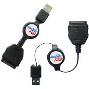 Retractable Sync & Charge Cable - O2 XDA IIs, i-mate PDA2K, SPV M2000 & MDA III