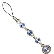 SWAROVSKI CRYSTAL MOBILE PHONE CHARM - SAPPHIRE