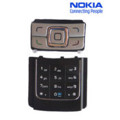 GENUINE NOKIA 6280 REPLACEMENT KEYMAT SET - BLACK/SILVER