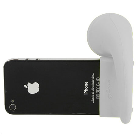 View larger image of iPhone 4 Horn Desk Stand - White View larger image of iPhone 4 Horn Desk Stand - White
