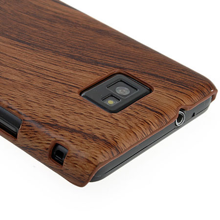 Samsung Galaxy S2 Wood Design Hard Case Dark Wood