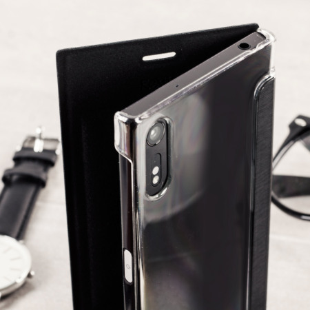 Roxfit premium sony xperia xz book case black clear roxfit premium sony xperia xz book case black clear ample lighting