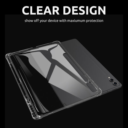 Olixar FlexiShield Clear Case With S Pen Holder For Samsung Galaxy Tab S9