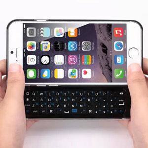 Ultra-Thin Wireless Sliding Keyboard Case for iPhone 6 - Black