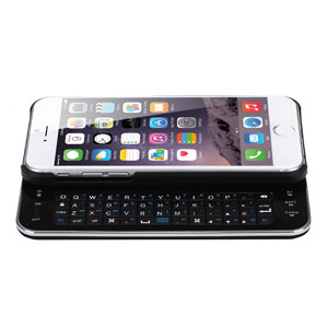 Ultra-Thin Wireless Sliding Keyboard Case for iPhone 6 - Black