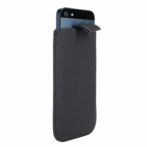 SD Suede Style Pouch Case for iPhone 5 - Black