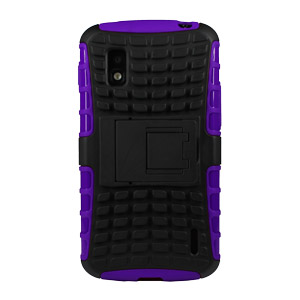ArmourDillo Hybrid Protective Case for Google Nexus 4 - Purple