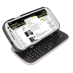Wireless Sliding Keyboard and Case for Samsung Galaxy S3 - Blac