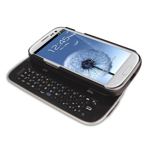 Wireless Sliding Keyboard and Case for Samsung Galaxy S3 - Blac