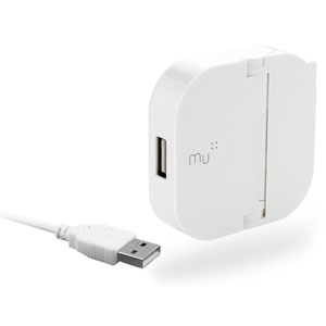 Mu Foldable USB Mains Charger Adapter