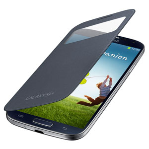 Genuine Samsung Galaxy S4 S View Cover - Black - EF-CI950BBEGWW