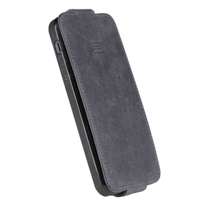 Urbano Genuine Leather Flip Case for iPhone 5 - Vintage Grey