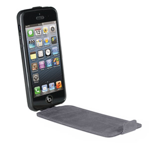 Urbano Genuine Leather Flip Case for iPhone 5 - Vintage Grey