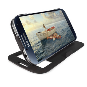 Sonivo Sneak Peak Leather Case for Samsung Galaxy S4 - Black