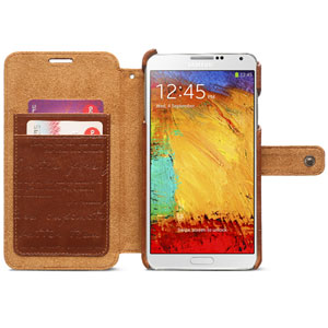 Zenus Masstige Lettering Diary Case for Samsung Galaxy Note 3 - Brown